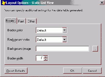   Layout Options