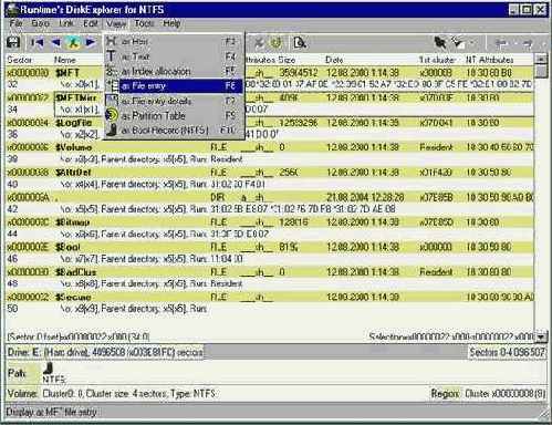 Восстановление данных на NTFS разделах