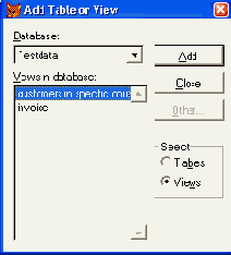   Add Table or View