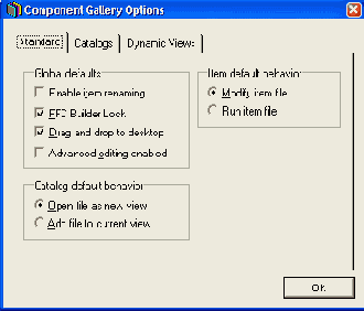  Standard  Component Gallery Options