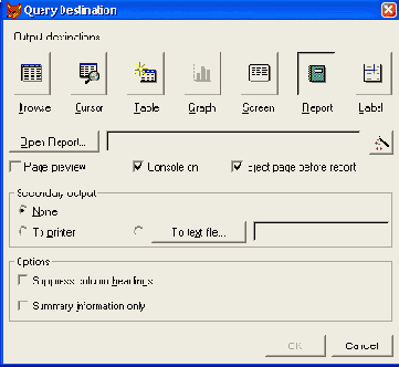   Query Destination    Report