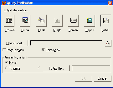   Query Destination    Label