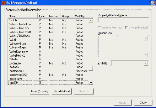   Edit Property/Method