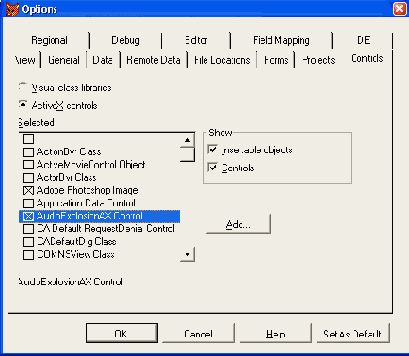  Controls   Options