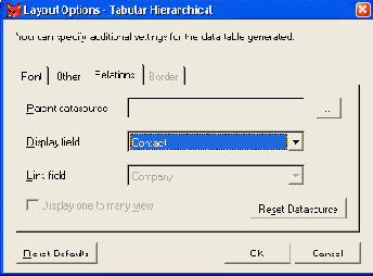  Relations   Layout Options