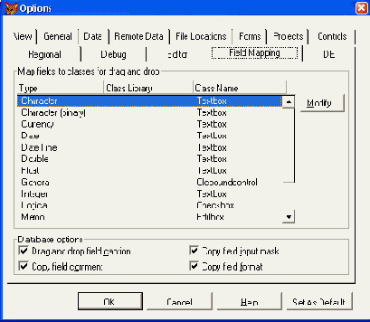  Field Mapping   Options